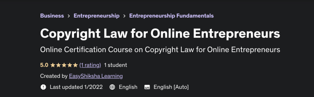 Copyright Law for Online Entrepreneurs