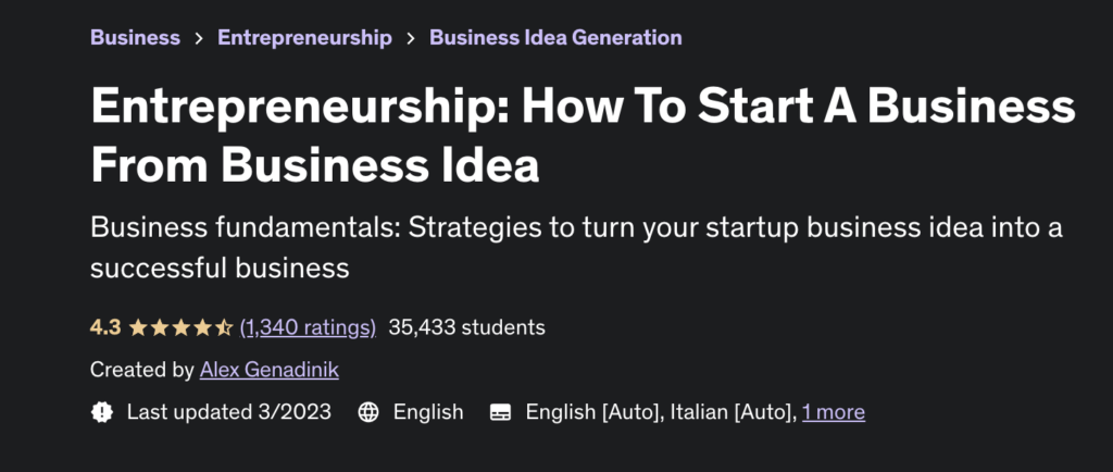  Entrepreneurship: How To Start A Business From Business Idea