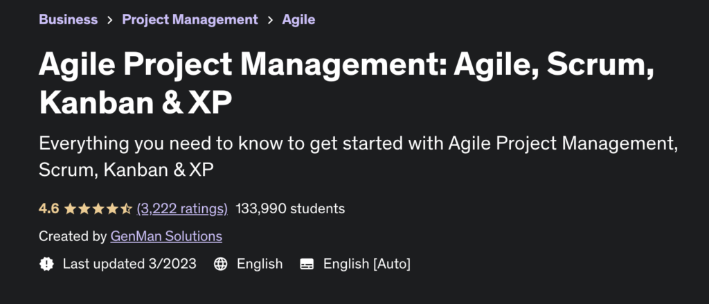 Agile Project Management: Agile, Scrum, Kanban & XP