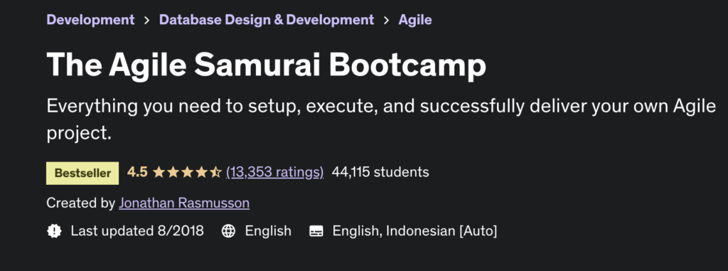 Best Courses for Project Managers: The Agile Samurai Bootcamp
