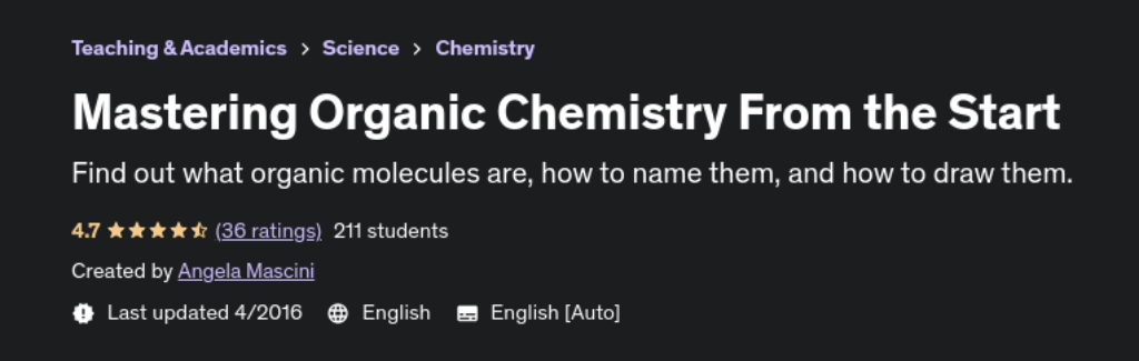 Mascini online organic chemistry course