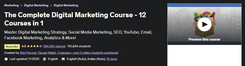 best digital marketing courses and training