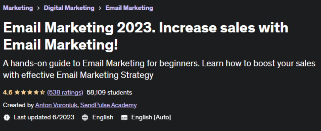 best email marketing courses