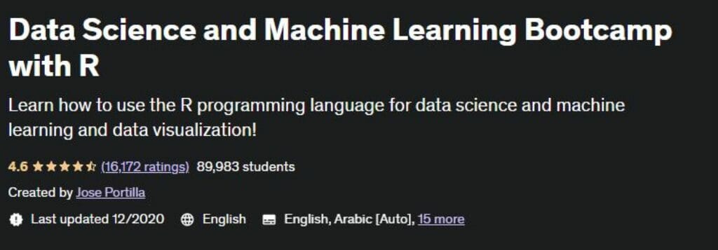 Data Science and Machine Learning Bootcamp R