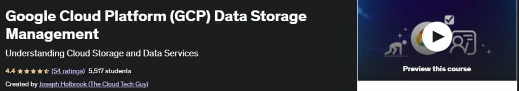 Google Cloud Platform Data Storage Management