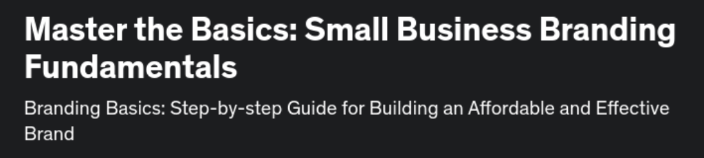courses for small business owners