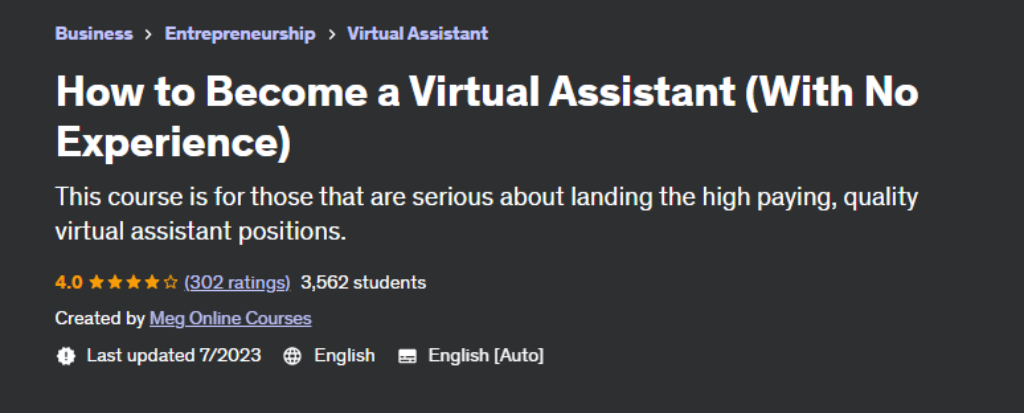 best course for virtual assistant