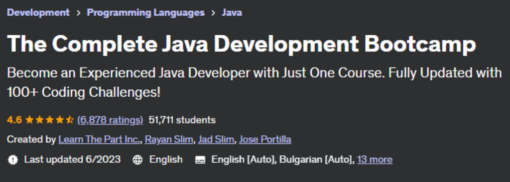 best online course for java developer