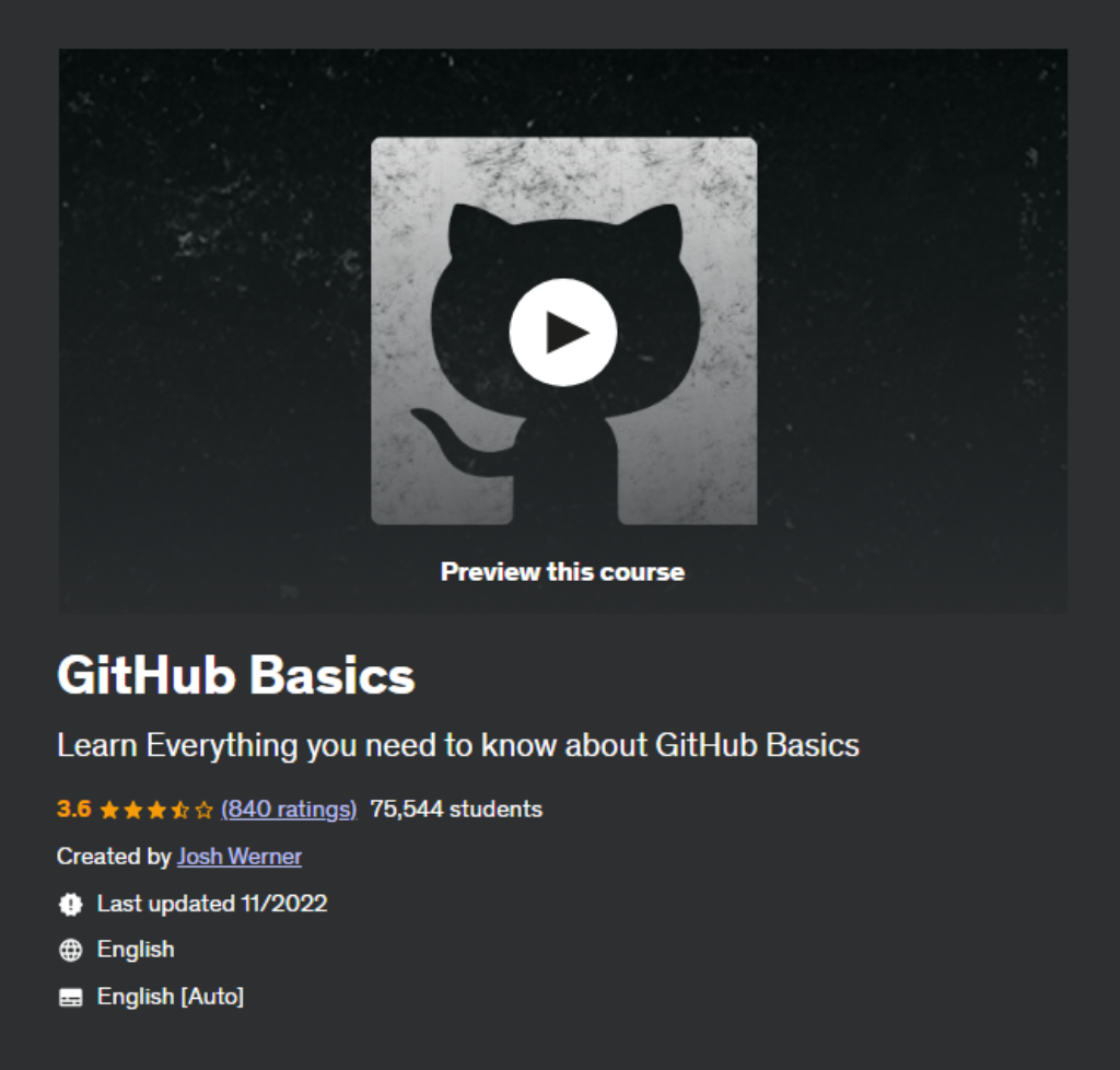 best GitHub courses