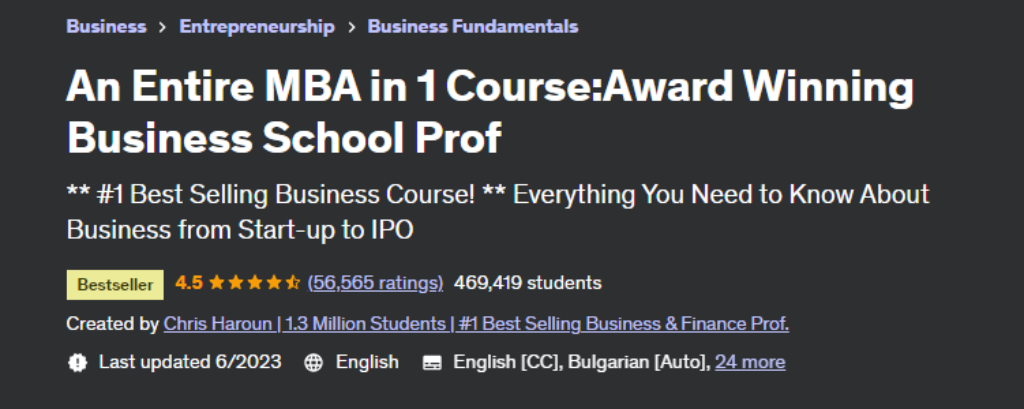 best online MBA courses available
