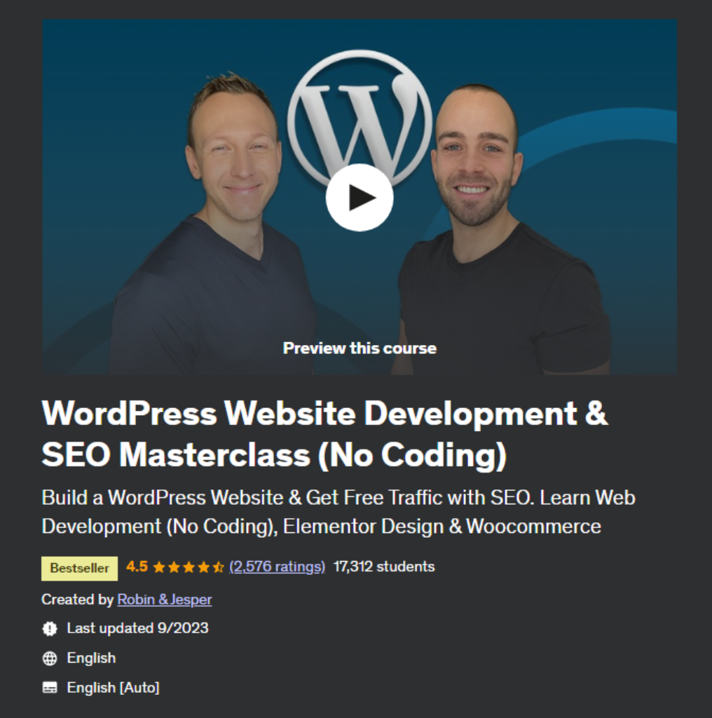 best WordPress courses